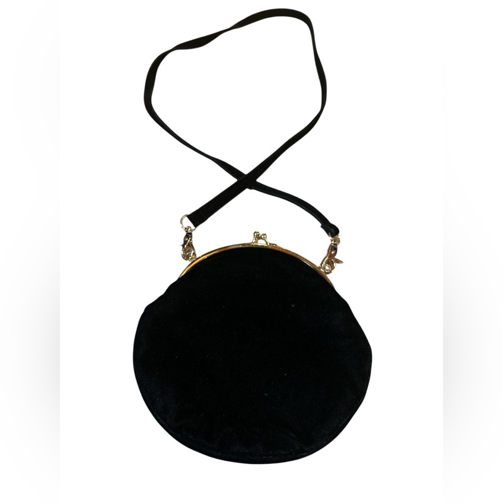 YIZI Vintage Velvet Embroidery Women Messenger Bags In Semi-circle, o/s - Picture 3 of 5